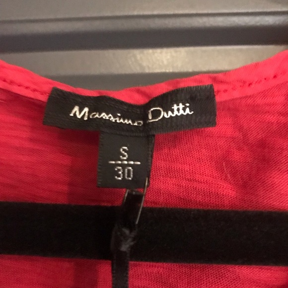 NWT Mossimo Dutti Small Red Cotton T-Shirt with Front Pocket - Picture 7 of 9